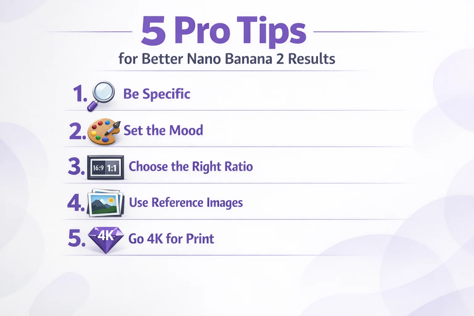 5 consigli da professionista per risultati migliori nella generazione di immagini IA con Nano Banana 2